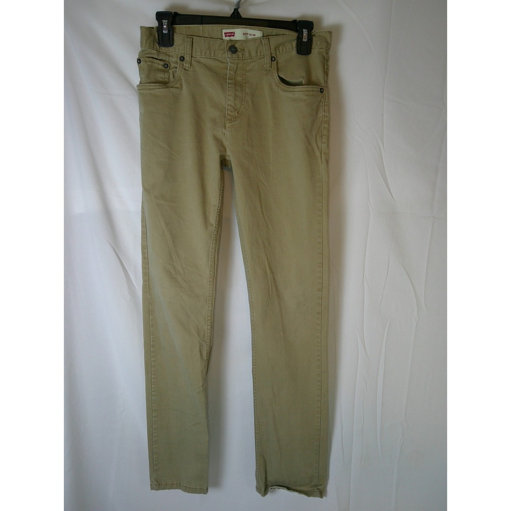 Levi Strauss 511 Slim Fit Khaki Pants Men 16 Reg Size SEE ACTUAL MEASUREMENTS‎